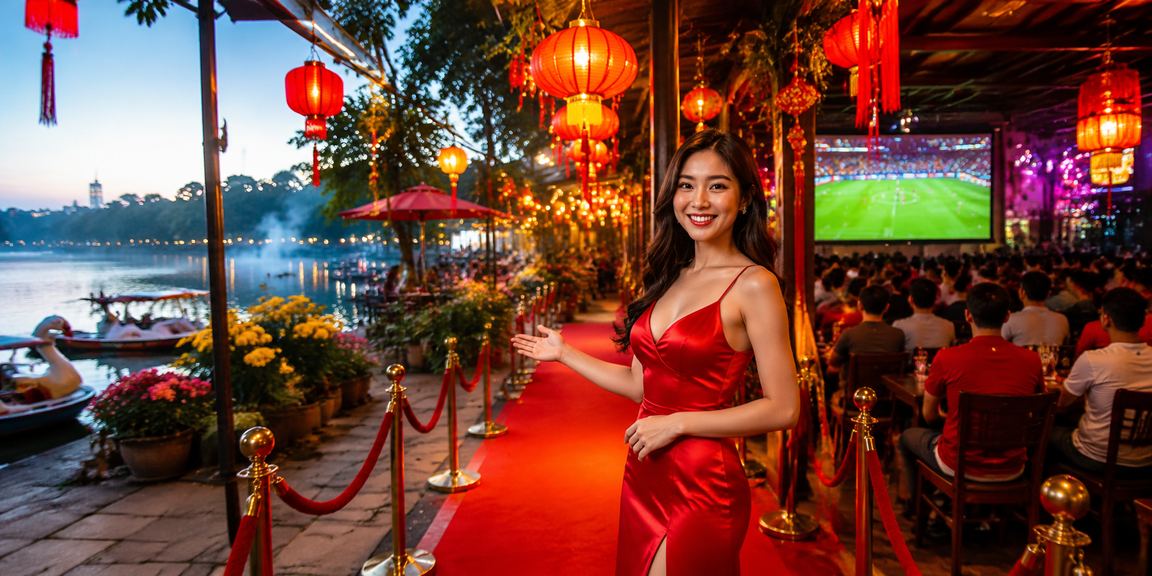 Người chơi xem bóng đá và tham gia cá cược trực tuyến tại Đà Lạt về đêm