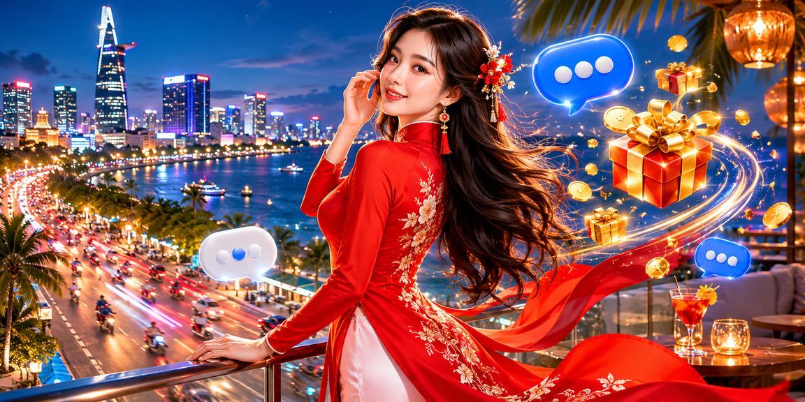 Người dùng tại TP. Hồ Chí Minh trong trang phục áo dài tìm hiểu điều khoản cá cược trực tuyến