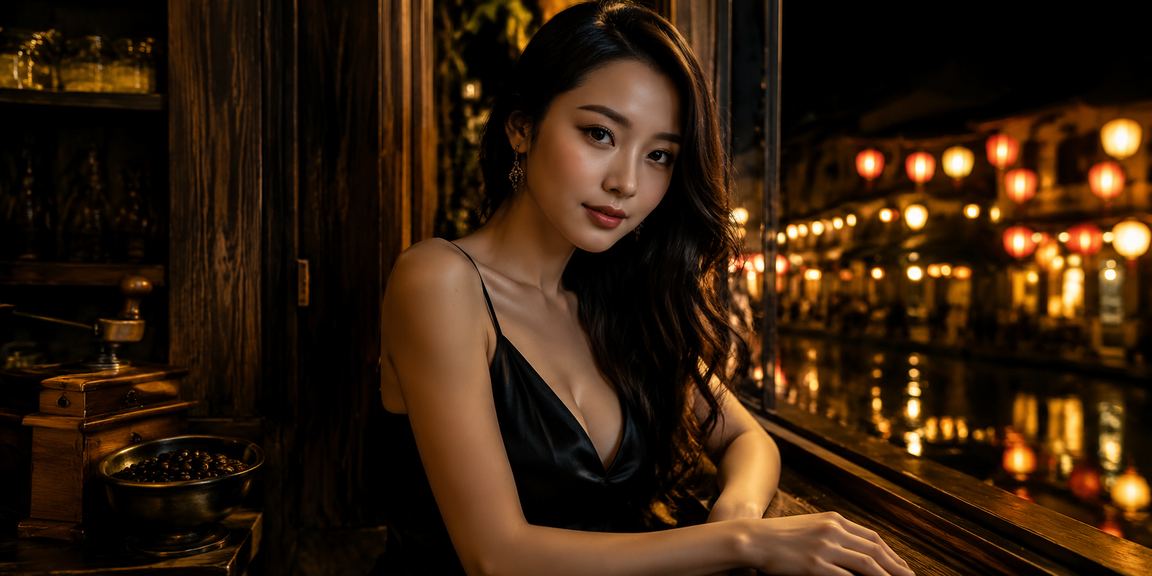 Không gian cà phê Hội An với người chơi tham gia cá cược trực tuyến buổi chiều thư giãn